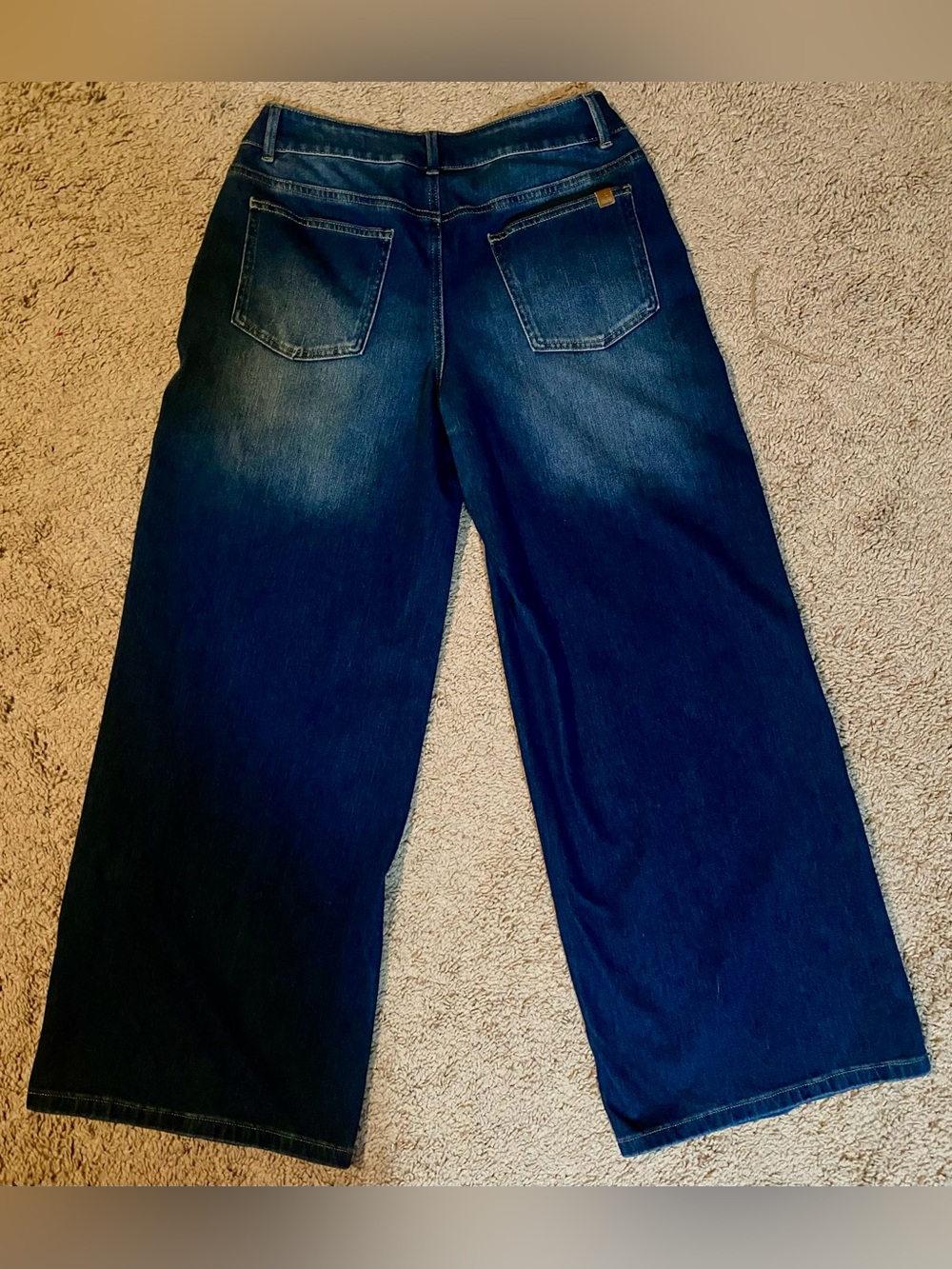 HALARA Dark Blue Wide-Leg Jeans - Picture 3 of 3